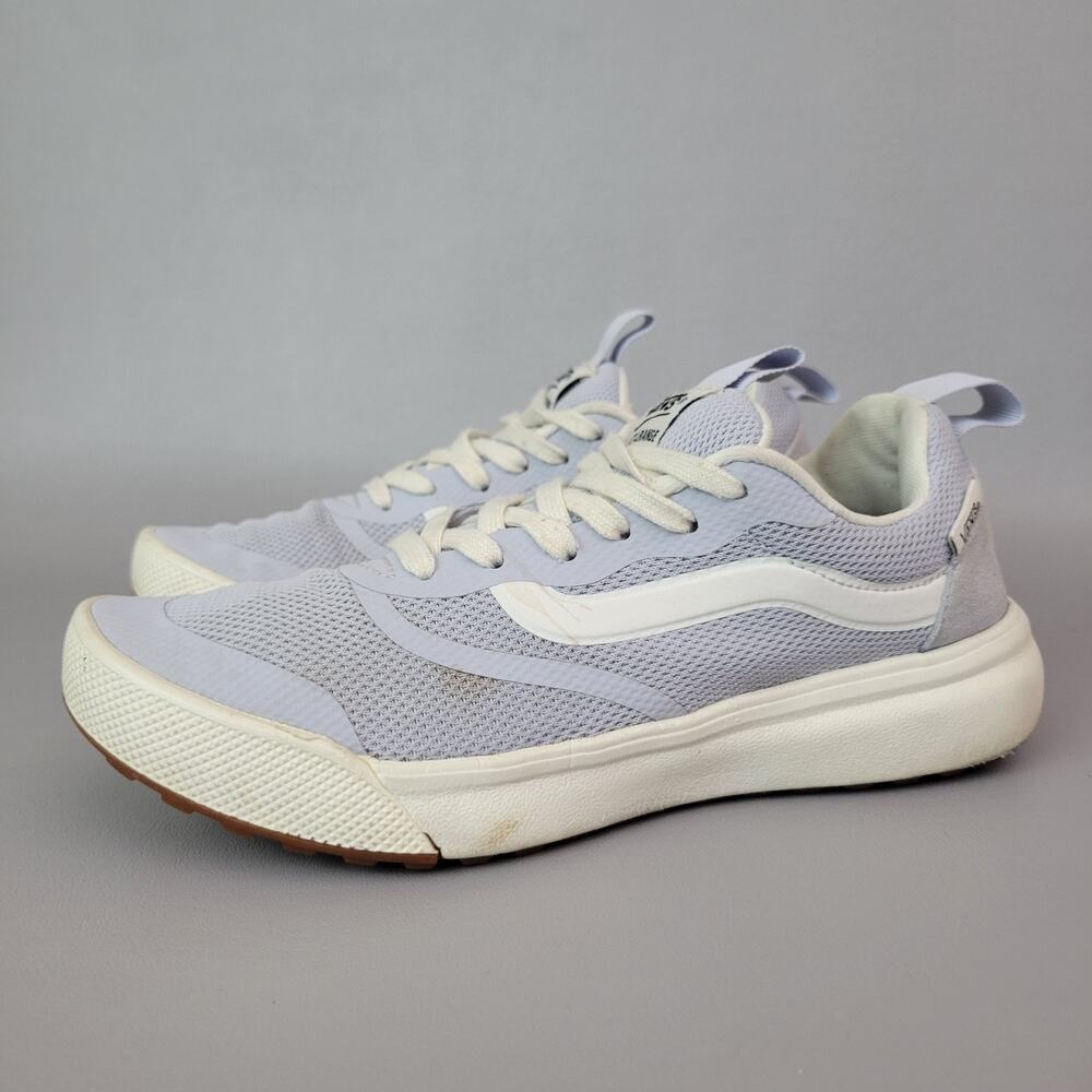 Vans Women's Light Gray and White Sneakers